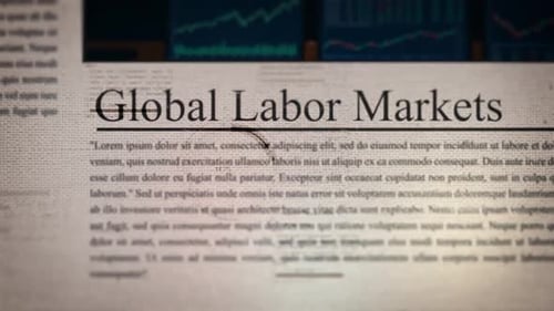 Animated Newspaper Headlines with Financial Market Data
