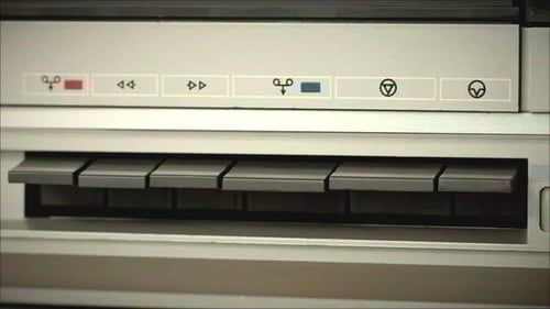 Retro Audio Player with Buttons and Playback Icons