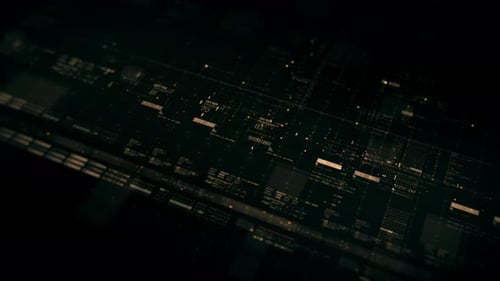 Futuristic Abstract Digital Data Stream HUD Background