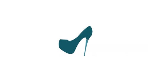 High Heel Shoe Silhouette Pulsing Animation