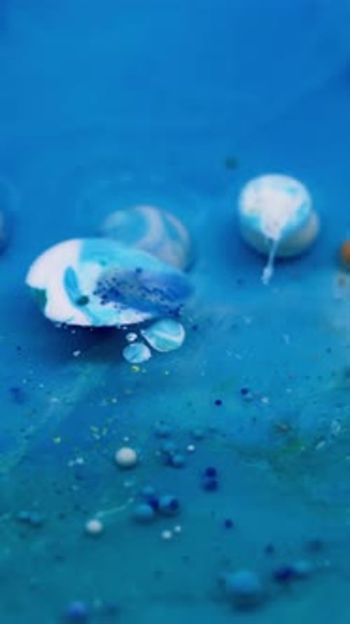 Vertical Art Flow Bubble Ink Mystic Pouring Blur