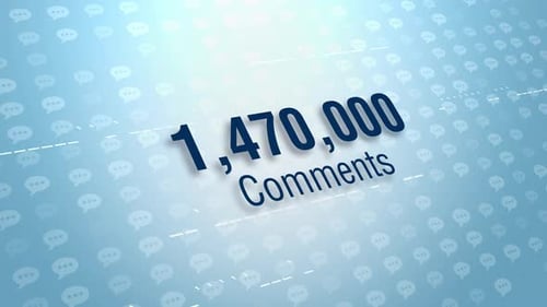 Contador de comentarios en redes sociales: cero a 1500000
