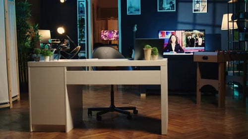 Studio with Streaming Tech PC Screens