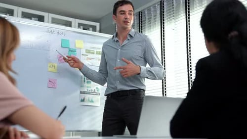 Competent Office Workers From Various Nationalities in the Meeting Room