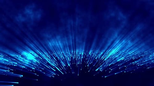 Blue Magic Particles Light Rays Background