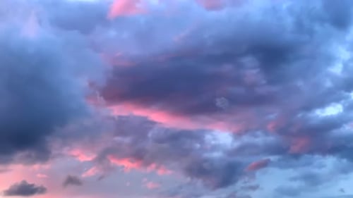 Dramatic Clouds Lit by Sunset or Sunrise