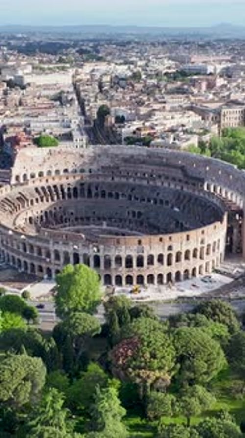 Rome Coliseum At Rome In Lazio Italy.