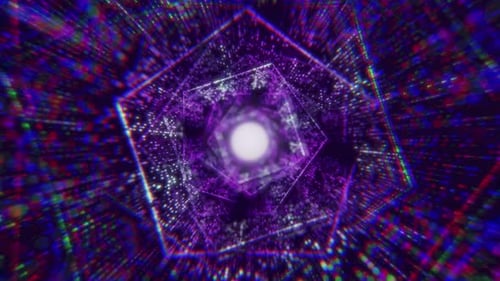 Flying Through Technology Tunnel Background