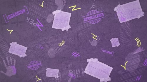 Animated Grunge Surveillance Lockdown Background