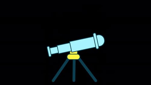 Flache Teleskopdetails Morphing Alpha Channel 4K