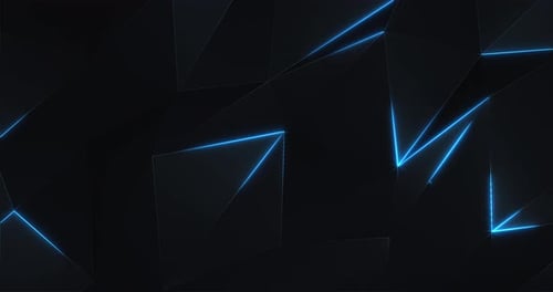 Low Poly Neon Light Technology Background