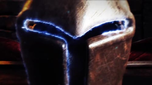 Epic Spartan Helmet Logo Reveal with Electric Effects