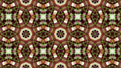 Psychedelia Dance of a Flower of a Kaleidoscope Loop, Animated 3d fireworks, 3