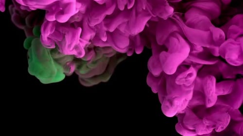 Colored Paints Underwater Filmed on a Highspeed Camera at 1000 Fps