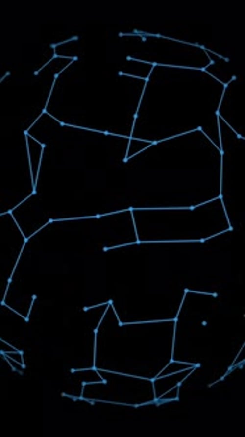 Abstract Animation of Geometric Constellations on Sphere