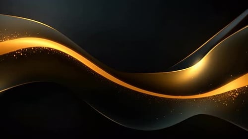 Black luxury corporate background with golden lines