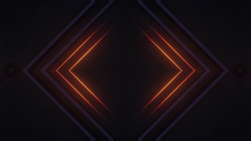 Glowing Orange Triangle Grid 4