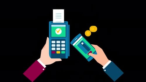 Payment With Smartphone 4K Alpha Channel