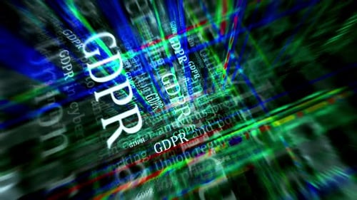 GDPR privacy data protection news titles media looped screens
