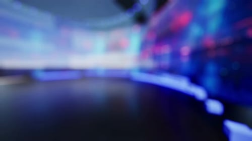 Dynamic Glowing Blue Stage Lights Background