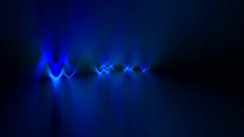 Abstract Blue Rings Tunnel Light Effect