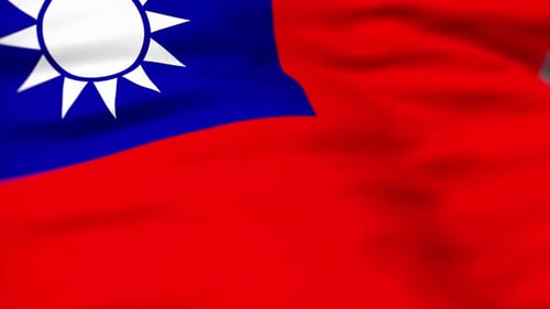 Realistic Waving Flag of Taiwan for National Events
