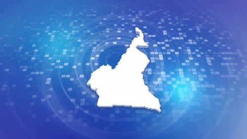 Cameroon Map Outline Animation Reveal