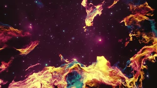 Space Nebula Loop background 4k video moving stars space background rotation nebula.