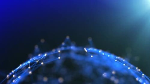 Vidéo d'arrière-plan animée Abstract Digital Network World Blue Technology