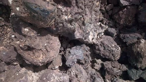 Volcanic Lava Rock Texture Background in Lanzarote