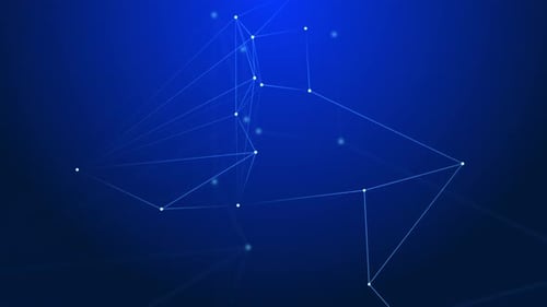 Abstract Plexus Blue Geometrical Shapes