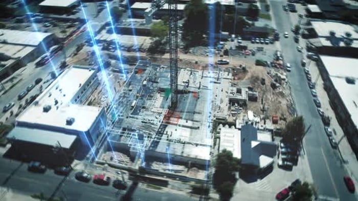 Urban Construction Site Aerial View, Buildings Stock Footage ft ...