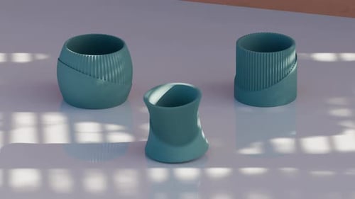 Vases Loop 3D Morph Animation