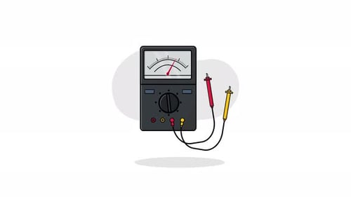 Flat Design Multimeter Animated Icon
