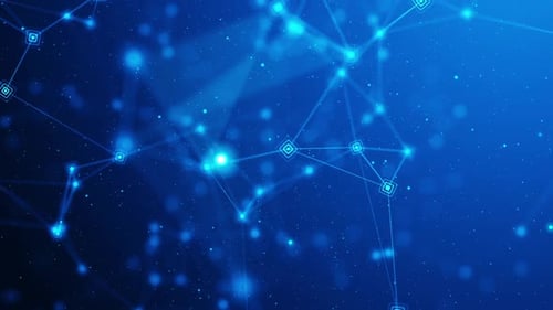 Abstract Blue Digital Network Connection Background