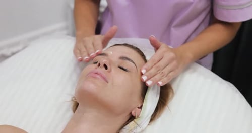 Relaxing Facial Massage for a Woman
