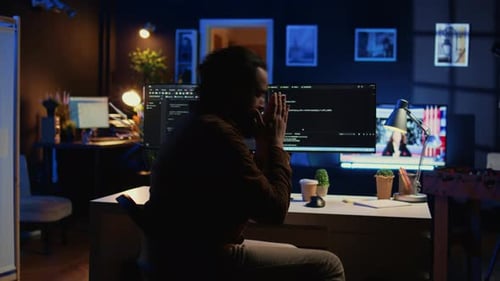 Admin in der Wohnung verärgert über nervige Bugs beim Programmieren
