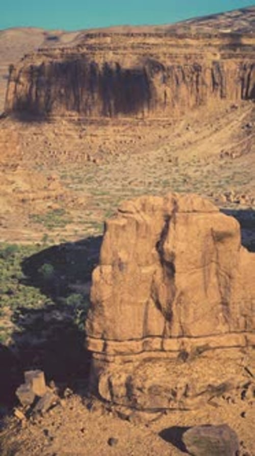 Massive Rock in Nevada Desert