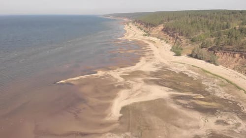 Breathtaking Aerial View of Beach and Coastline