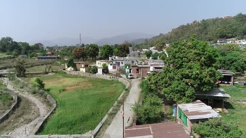 Rural India from Above: Aerial View Footage of Dehradun, Uttarakhand, Bird's Eye View: Stunning Aeri