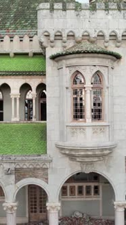 Vertical Video of Beautiful Palace Design and Artistic Architecture