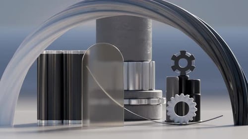 Fondo geométrico de bucle de renderizado 3D