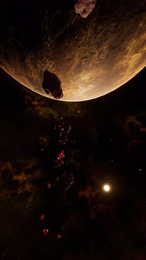 Vertical a Large Cluster of Asteroids Near an Unknown Planet
