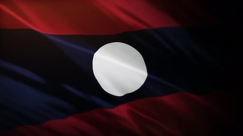 Schwenken der Flagge von Laos - 4K