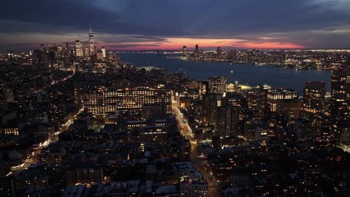 New York Skyline At Manhattan In New York United States.