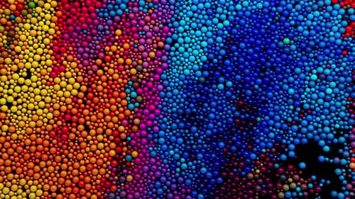 Dynamic Fluid Motion of Colorful Abstract Spheres