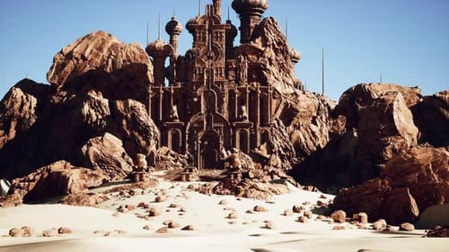 A Very Strange Looking Building in the Middle of a Desert