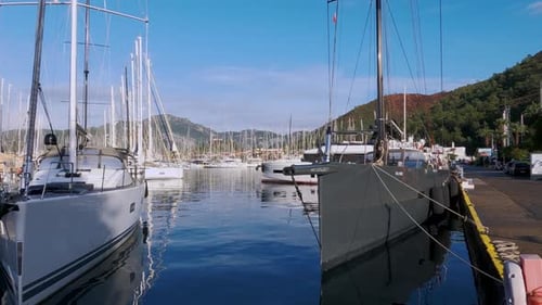 Marina With Yachts In Marmaris