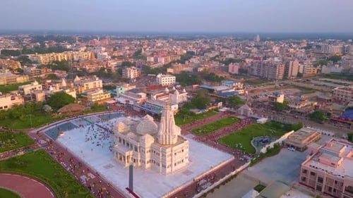 Vue aérienne de Prem Mandir