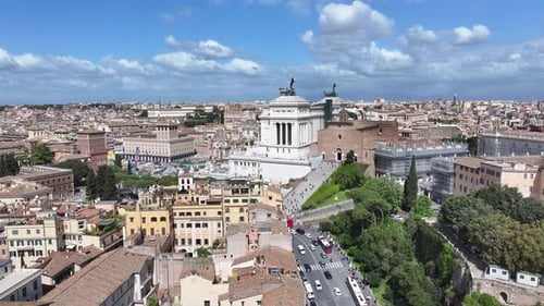 Venice square at Rome in Lazio Italy.